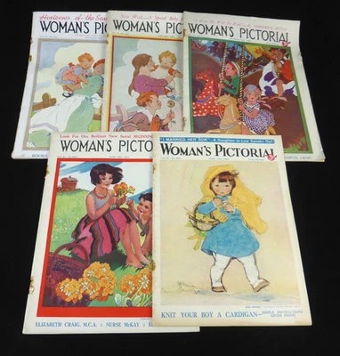 5 Vintage Editions of Woman's Pictorial Weekly Magazine for Women 1926-1934 - Image 1 of 4