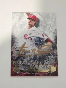 2016 Topps Tier One Auto Aaron Nola Gold Ink BOA-ANO 10/25 Philadelphia Phillies - Picture 1 of 3