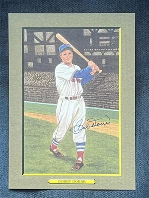JSA Auth. Tarjeta autógrafa de Bobby DOERR Pérez Steele Great Moments - Sig PERFECTA Foto 1 de 3