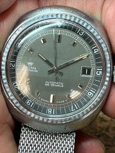Orologio Vintage Delma Made in Svizzera Automatico 25j Funziona Bene - Foto 1 di 7