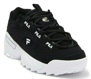 FILA D-Formation Women's Lace Up Chunky Platform Sneaker Shoes Black Size 10
