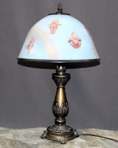 KEWPIE GLASS SHADE - ELECTRIC LAMP - Picture 1 of 9