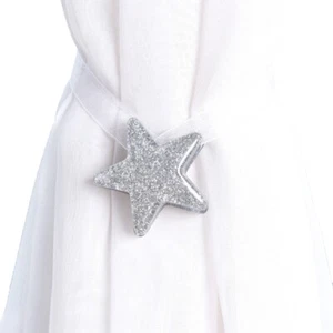 Decorative Star Window Curtains Shower Curtain Clips Screen Tiebacks Holdback - Picture 1 of 9