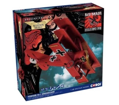 Corgi AA38308 Fokker DR.1 Dreidecker 425/17, Manfred von Richthofen - SPECIAL ED - Image 1 of 2