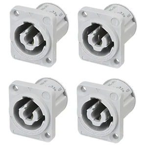 (4 CONFEZIONI) NEUTRIK NAC3MPXXB POWERCON (GRIGIO) Presa di Alimentazione @ 20A/250V - Foto 1 di 2