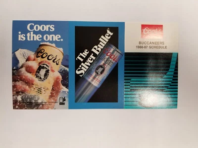 Des Moines Buccaneers 1986/87 USHL Minor Hockey Pocket Schedule - Coors BLIND (R - Image 1 of 2