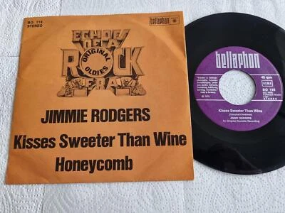 7" Single Jimmie Rodgers - Kisses sweeter than wine Vinyl Germany - Image 1 of 4