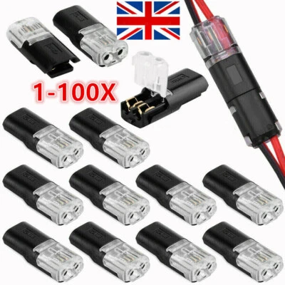 100X 2-Pin Way Plug Car Automotive Waterproof Electrical Connector Wire Cable UK - Image 1 of 4