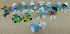2013 McDonald's Happy Meal 13 Smurf Toy Lot Grouchy Artist Chef Cool Scaredy Etc