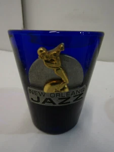 B OLD BARWARE SHOT GLASS NEW ORLEANS JAZZ MUSIC 2 1/2" SOUVENIR MAN CAVE - Picture 1 of 1