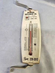 Vtg IH INTERNATIONAL HARVESTER RAYMOND IMPLEMENT CO RAYMOND, ILLINOIS THEMOMETER - Picture 1 of 5