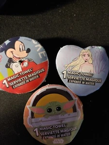 Disney Magic Towel BABY YODA, FROZEN II AND MICKEY MOUSE 11.5" - Picture 1 of 7