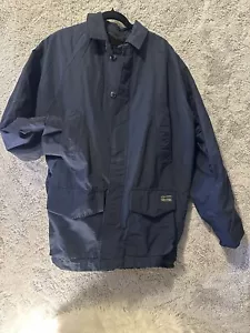 Volcom Men’s Fur Lined Oversized Retro Skate Coat Navy Blue Roomy XL Fit Y2K Sk8 - Picture 1 of 13