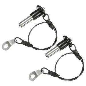 2Pcs Ball Locking Pins 8mm Dia 16mm Usage Length Button Handle Quick Release Pin - Picture 1 of 7