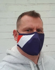 DREILAGIGE STOFFGESICHTSMASKE FÜR ERWACHSENE MIT NASENDRAHT & FILTERTASCHE WASCHBAR - Bild 1 von 3