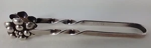 Sterling Silver Handmade Daisy Pattern 3 7/8" Sugar Tongs 14g - Picture 1 of 6