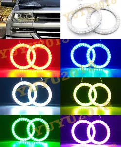 RGB halo ring for Chevrolet Silverado 1500 16-18 headlight bluetooth DRL Flash - Picture 1 of 12