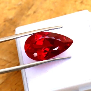 9.50 Ct Natural Blood Red Ruby CERTIFIED Pear Shape Loose Gemstone From Burma - Picture 1 of 11