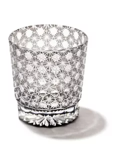 Edo Kiriko Yamada Glass Yukaritsunagi black Old fashioned glass Japan - Picture 1 of 15