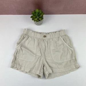 Cat & Jack Tan Khaki Cotton Linen Shorts Casual Child Girl Size XL 14 - Picture 1 of 6