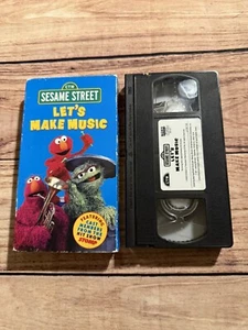 Sesame Street Let's Make Music VHS 2000 Jim Henson Muppets STOMP Cast Tested - Foto 1 di 8