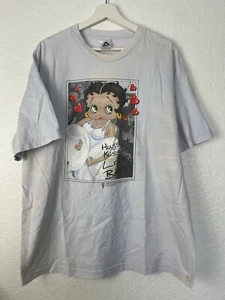 Vintage 2003 Betty Boop T Shirt Men’s XL Blue Y2K Rare Distressed - Picture 1 of 6