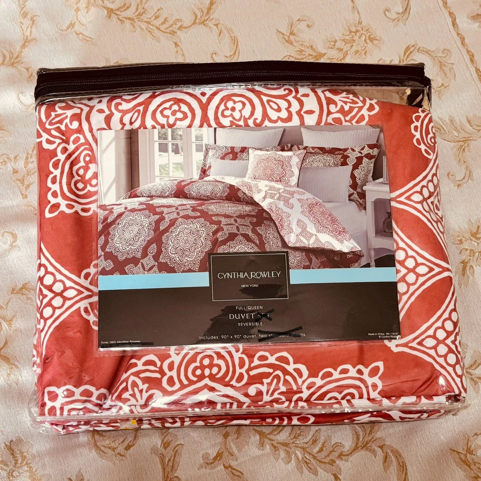 CYNTHIA ROWLEY ... Reversible  Bohemian  Full  Queen  Duvet  Cover … NEW Foto 1 de 4