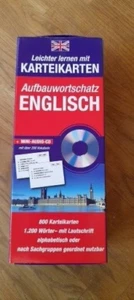 Karteikarten - Aufbauwortschatz Englisch inkl. Mini - Audio - CD " Neuwertig " - Bild 1 von 4