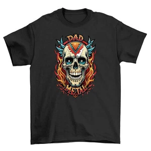 Dad Metal Skull T-Shirt - Rock Out in Style! 100% Cotton, Funny Tee for Dads, Un - Picture 1 of 46
