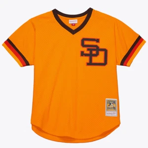 Maglia allenamento battuta Mitchell & Ness San Diego Padres Tony Gwynn Gold 1982 - Foto 1 di 4