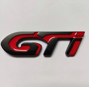 Insignia de puerta trasera negra brillante roja mate adecuada para modelos Peugeot 208 GTi 308 108 - Imagen 1 de 3