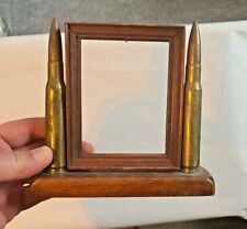 Vintage Trench Art Frame with Bullet Shell Design WWII Era (3 1/2