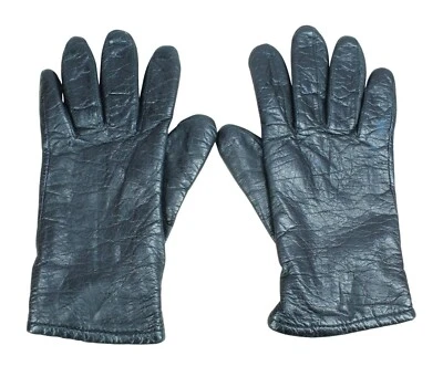 Women's Black Soft Genuine Leather Lined Gloves Size 7 - Image 1 of 3