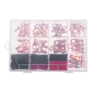 150 Copper Wiring Strips 12/10 8 6 4 2 AWG & 90 Heat Shrink Tube Combination Kit - Picture 1 of 9