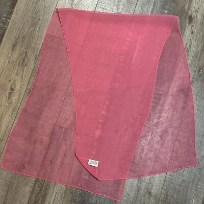 Bufanda Vintage Años 70 Vera Rosa Transparente 100% Poliéster Larga 48 X 15 Hecha en Japón Foto 1 de 4