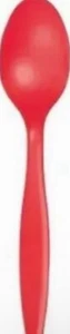 Coral Heavy Duty Plastic Spoons 24 Pack Party Tableware Decorations Supplies - Picture 1 of 1