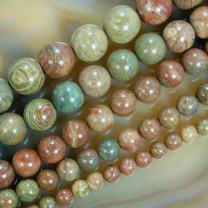Natural Yellow Rainbow Jasper Round 15.5" 6mm 8mm 10mm 12mm 14mm - Picture 1 of 6