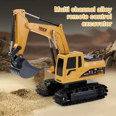 RC Excavator Dump Truck Bulldozer Construction Toys Remote Control Crawler - Image 1 of 4