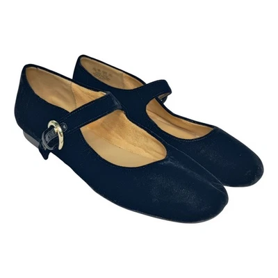 Naturalizer Erica Mary Jane Classic Holiday Flats Womens 7.5M Black Adjustable - Image 1 of 4