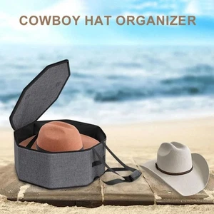Stackable Foldable Hat Case Cowboy Hat Organizer For Sunhats - Picture 1 of 14