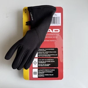 HEAD Women's Touchscreen Running Gloves in Black Small Size NWT - Picture 1 of 3