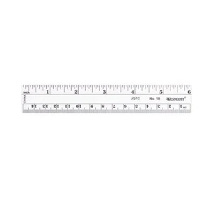 C-Thru Co-Ed Plastic Ruler 1"X6-1/4" Clear 1/16ths Centimeters Office School - Picture 1 of 2