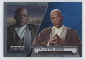 2016 Topps Star Wars Evolution Blue Lightsaber Mace Windu Jedi Master #79 2k3 - Picture 1 of 3