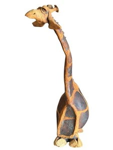 Vintage Todd Warner Kunstkeramik Giraffe Skulptur signiert hervorragender Zustand 18,5 Zoll - Bild 1 von 15