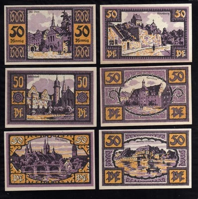 MERSEBURG - GERMANY NOTGELD  -    6 X 50   PFENNIG - Image 1 of 2