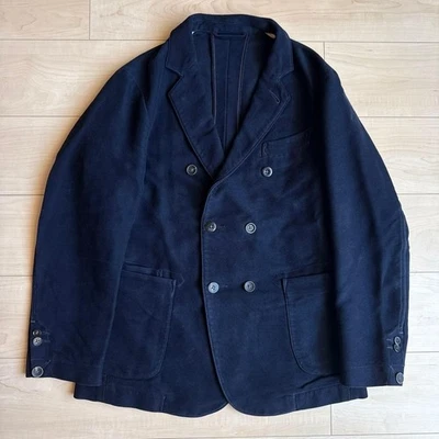 Chaqueta 45R/45rpm Algodón Moclodi Doble Pecho Nevy Excelente Estado de Japón 11F Foto 1 de 4