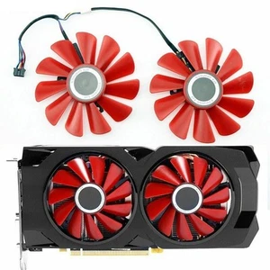 Pair Fans Cooling Fan For XFX RX570 RX580 RS Replace Video GPU 85mm 4pin - Afbeelding 1 van 6