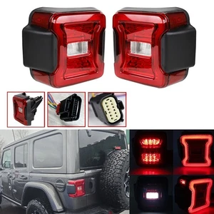 Luces traseras de freno LED con enchufe de punto ciego y soportes para Jeep Wrangler JL 2018-24 - Imagen 1 de 20