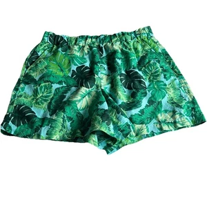 Talbots Nantucket Paperbag-Shorts zum Überziehen 5” Schrittlänge Damen XXL? Green Tropical - Bild 1 von 11
