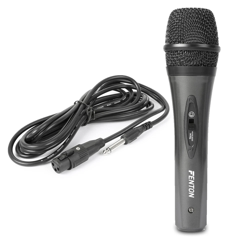 FENTON Dynamic DM105 Microphone - Professional Vocal Mic for DJ, PA, Karaoke